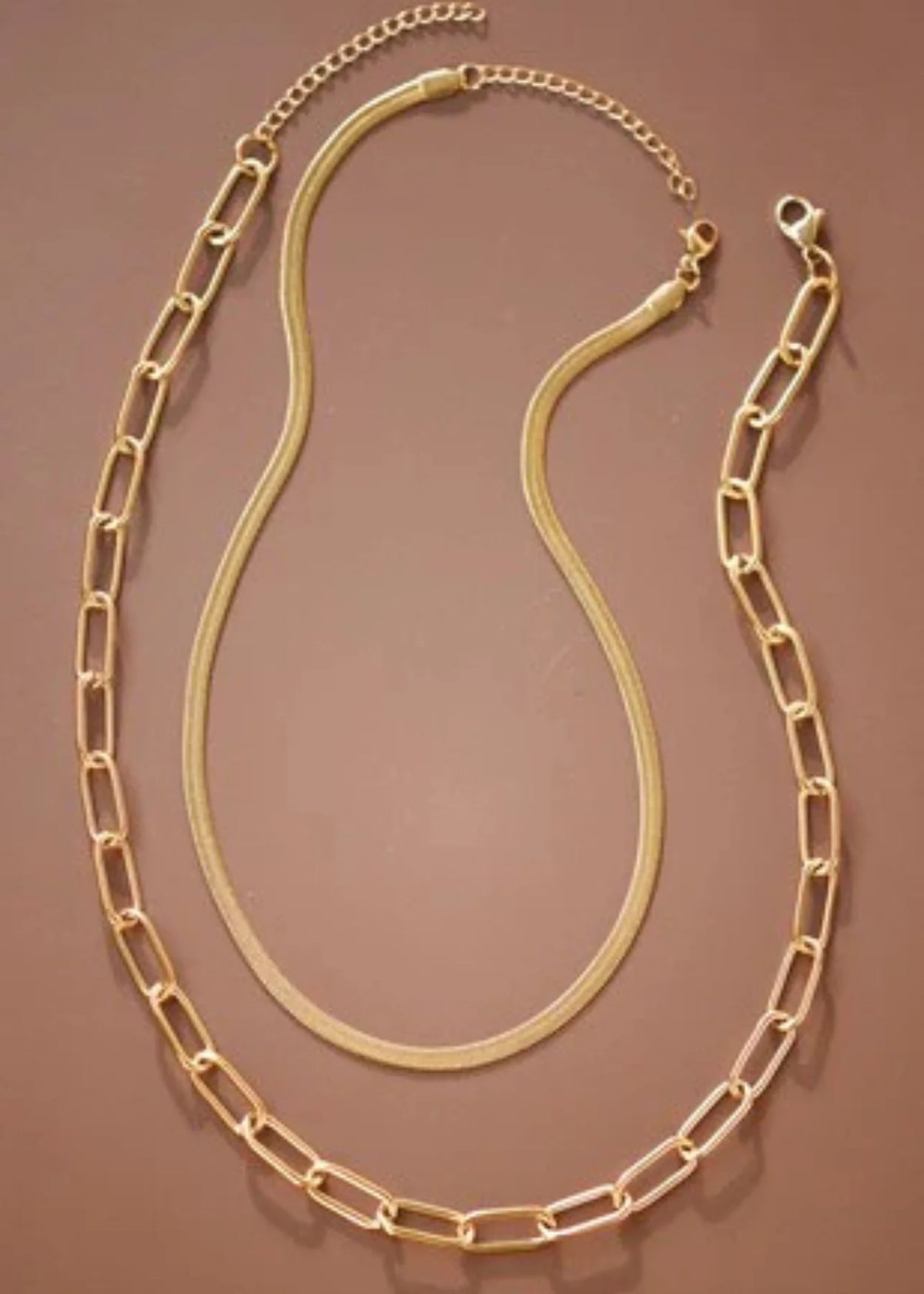 Dianna Gold Layered Chunky Chain Necklace
