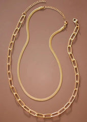 Dianna Gold Layered Chunky Chain Necklace