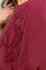 Kiara Wine Floral Dress