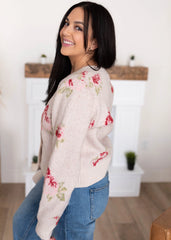 Briana Cream Floral Cardigan