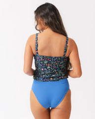 Forage Floral Square Neck Tankini Top