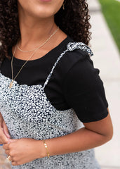 Pauline Navy Floral Tied Dress