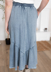 Celeste Chambray Tiered Skirt