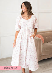 Camilla Lavender Blush Floral Dress