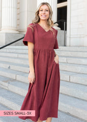 Fiona Dusty Maroon Dress