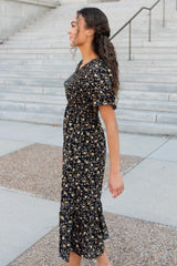 Aamori Yellow Flower Dress