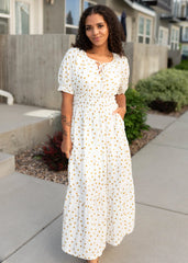 Wren White Polka Dot Dress