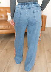 Hailey Camo Chambray Pants