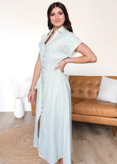 Gracelyn Sage Striped Dress