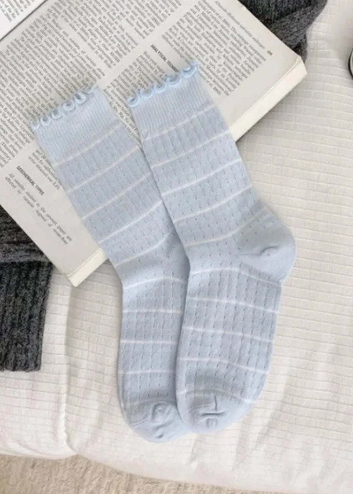 Stephanie Blue Striped Socks