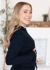 Mckenna Navy Zip Up Jacket