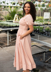 Helen Light Pink Smocked Dress