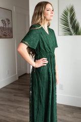 Juliet Hunter Green Lace Floral Dress