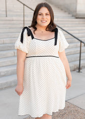 Dottie Ivory Polka Dot Dress