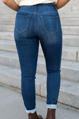 Callie Dark Mid Rise Jeans