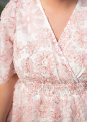 Aubree Pink Floral Dress