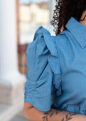 Annabel Chambray Collared Dress