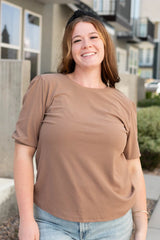 Hailee Basic Brown Top