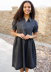 Reese Black Denim Dress
