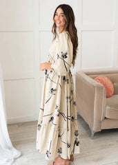 Destiny Beige Floral Dress