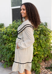 Tatiana Cream Ruffle Dress