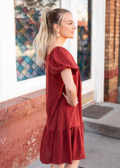 Leyla Rust Floral Dress