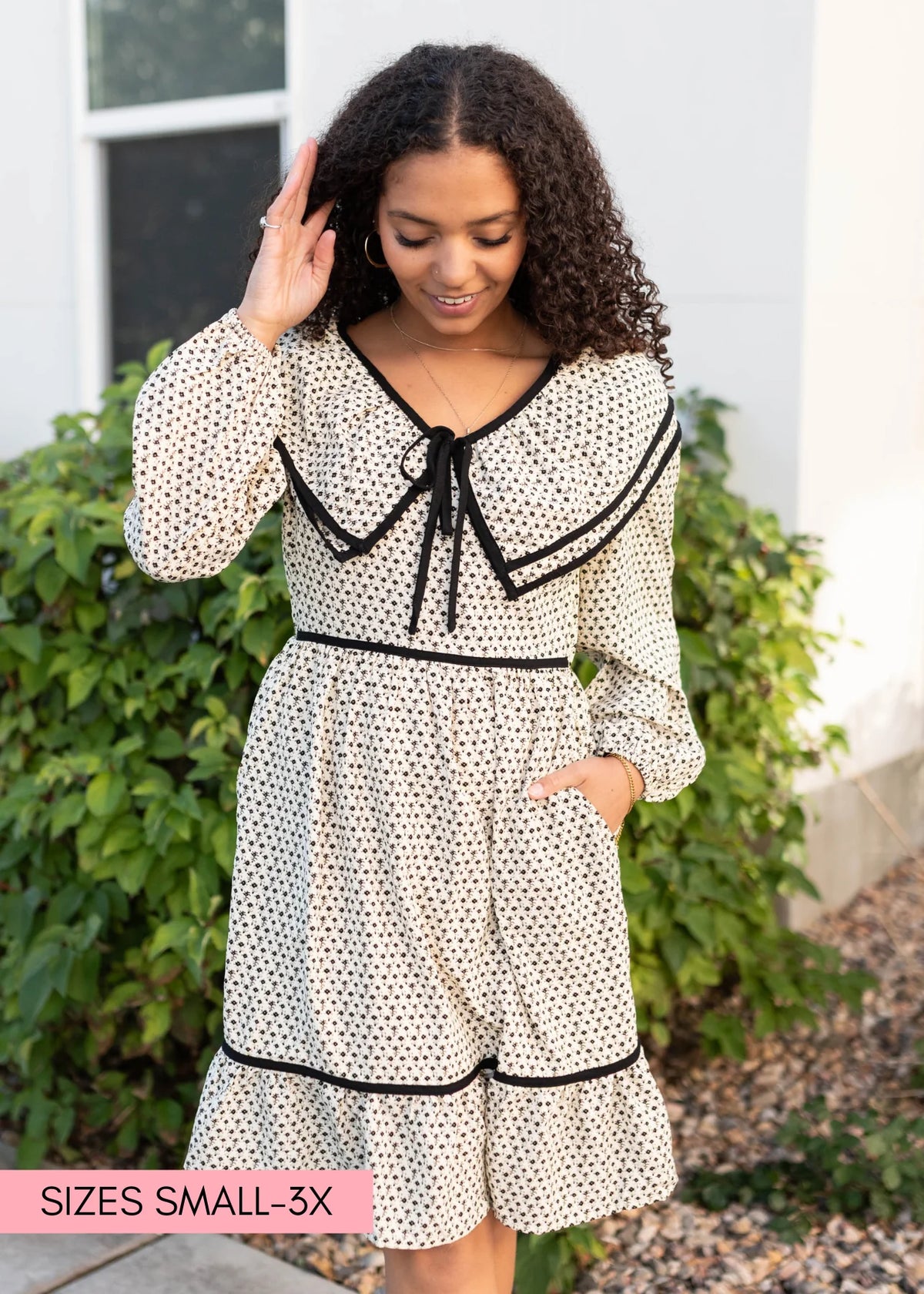 Tatiana Cream Ruffle Dress