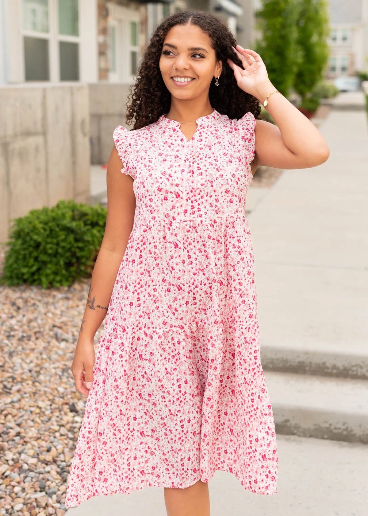 Sherry Pink Floral Dress