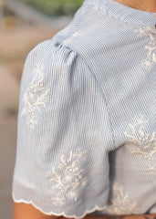 Mckenzie Blue Embroidered Dress