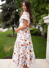 Mina Cream Floral Dress