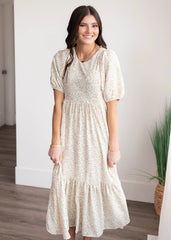 Heidi Orange Floral Dress