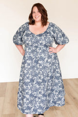 Charity Navy Floral Dress