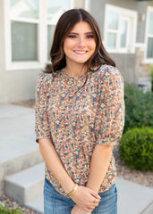 Hailee Cream Floral Top