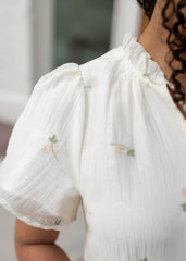 Marilyn Cream Embroidered Dress