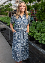 Adelynn Blue Floral Dress