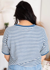 Nila Blue Stripe Cardigan
