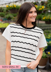 Jennie Striped Crochet Top