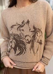 Justine Tan Pattern Sweater