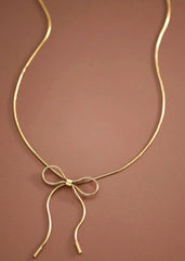 Maya 18K Chain Bow Necklace