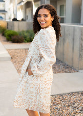 Tilley Cream Patterned Dress