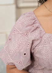 Laurel Mauve Eyelet Dress