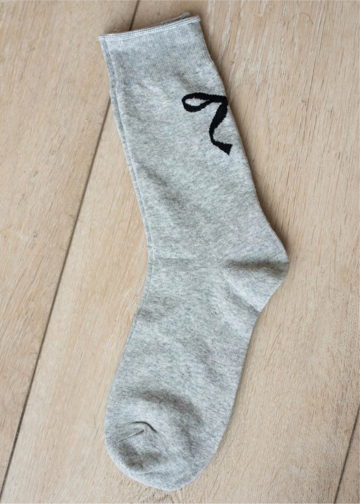 Lora Grey Bow Socks