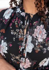 Gia Black Floral Dress