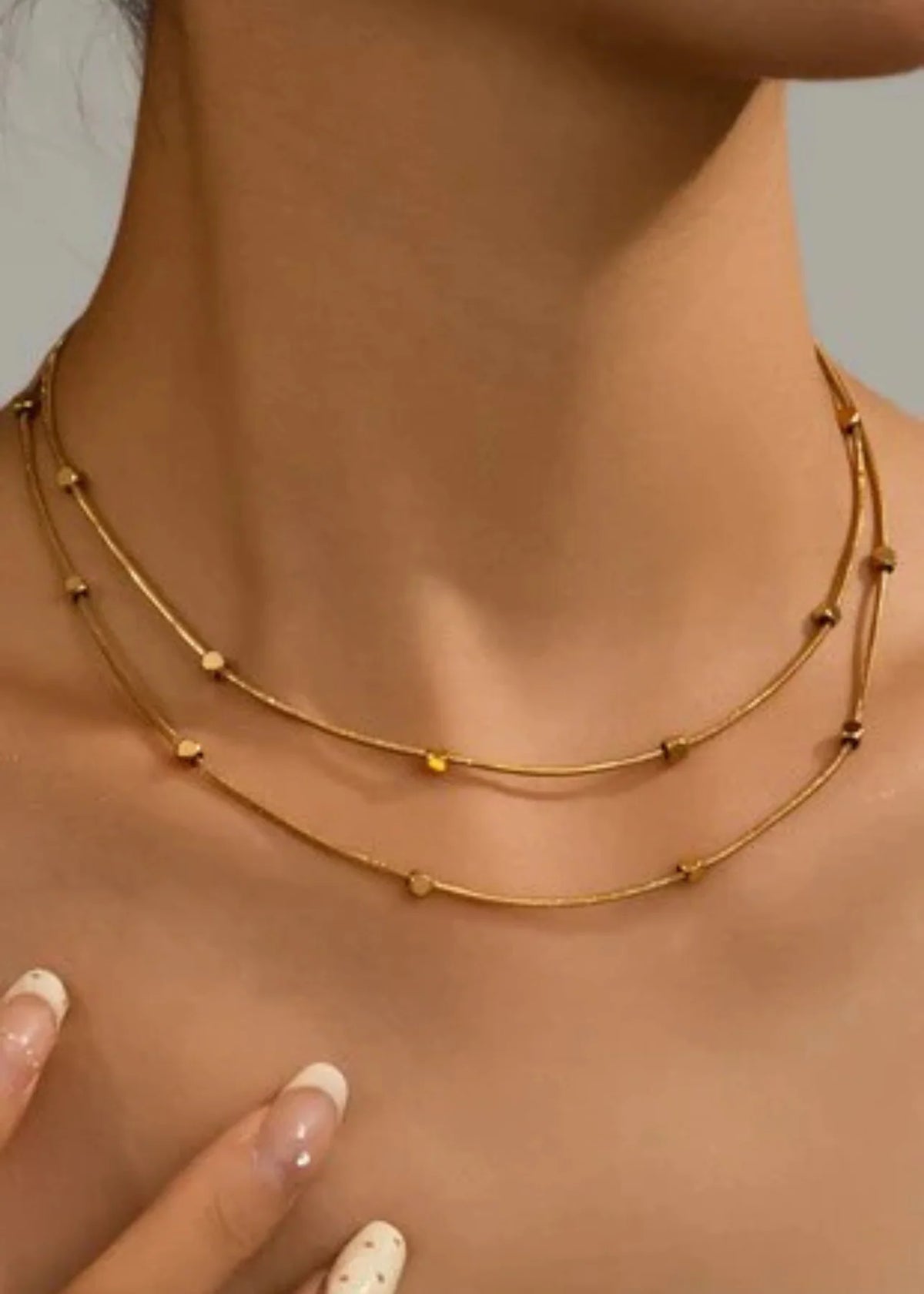 Lilo Gold Dot Layered Necklace