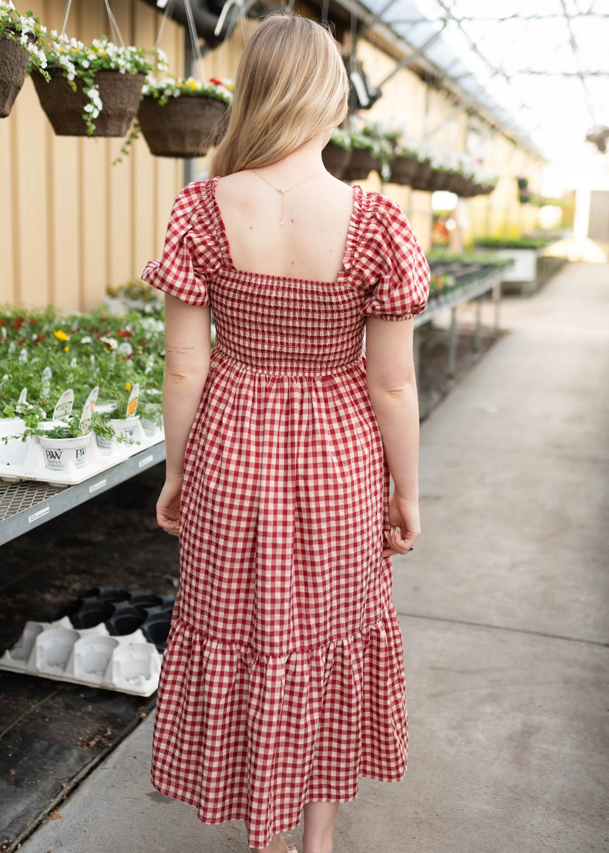 Bridget Red Gingham Dress