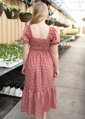 Bridget Red Gingham Dress