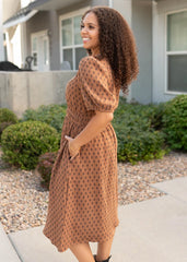 Josie Nutmeg Brown Textured Dress