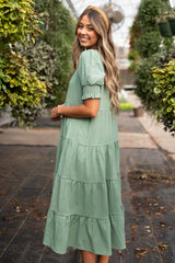 Janessa Deep Sage Dress