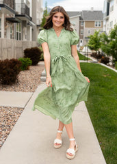 Dannah Green Button Up Dress