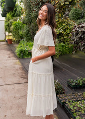 Rebekah Cream Button Down Dress